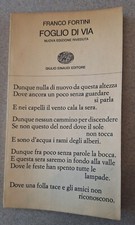 Franco fortini foglio usato  Milano