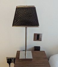 Brown leather lamp for sale  LONDON