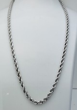 Colar de corda de prata esterlina 925 italiano DaneCraft sem manchas 19,6 gramas 18"" comprar usado Colar de corda de prata esterlina 925 italiano DaneCraft sem manchas 19,6 gramas 18"" comprar usado  Enviando para Brazil