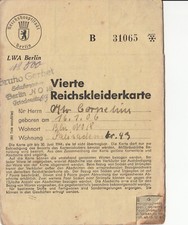 Vierte reichskleiderkarte reic gebraucht kaufen  Berlin