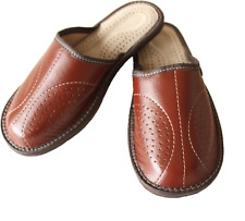 Leather slippers men for sale  THETFORD