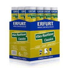 12 Rollen Erfurt Vlies Rauhfaser Classico 95,4m² Raufaser (1,04€/1qm) comprar usado  Enviando para Brazil