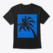 Camiseta azul tropical palmeira feita nos EUA tamanho P a 5XL comprar usado  Enviando para Brazil