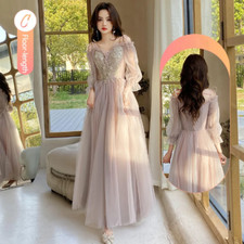 Elegantes vestidos de dama de honra apliques de tule casamento banquete formatura vestidos de noite comprar usado  Enviando para Brazil
