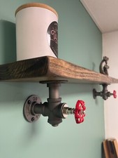 Rustic wood shelf for sale  GLOSSOP