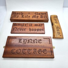 Vintage burnt wood for sale  STREET