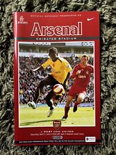 2006 arsenal west for sale  CANVEY ISLAND