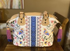 Flores e pássaros bordados Shariff com bolsa de couro e carteira nova na caixa 4 peças, usado comprar usado  Enviando para Brazil