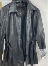 leather coat black ladies for sale  Detroit