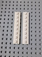 Lego Platte mit Führungsschien nut 1x8 Weiß 2 Stück white plate 4510 A068 comprar usado  Enviando para Brazil