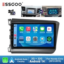 Para 2012-2015 Honda Civic Android 14 Apple Carplay rádio de carro estéreo GPS NAVI câmera comprar usado  Enviando para Brazil