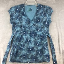 Nike ACG Top Feminino M 8-10 S/S Império Cintura Laço Floral Elástico Mistura de Algodão Azul comprar usado  Enviando para Brazil