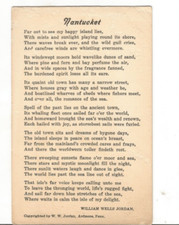 NANTUCKET MASSACHUSETTS MASS MA CAPA BACALHAU POEMA WILLIAM WELLS JORDAN FROTA BALEEIRA comprar usado  Enviando para Brazil