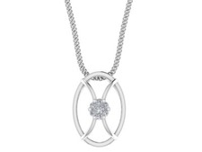Joyería colgante con dije inicial de cruz de diamantes naturales de 0,10 quilates de oro blanco de 14k segunda mano  Embacar hacia Mexico