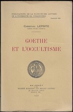 Goethe occultisme christian d'occasion  Nancy-