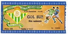 ENTRADA FUTBOL REAL BETIS BALOMPIE - CD CASTELLON 1973 GOL SUR Nº06090 comprar usado  Enviando para Brazil