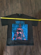 Camiseta Giant by Tee-Jays Vintage Anos 90 Nirvana Sliver Preta Tamanho G comprar usado  Enviando para Brazil