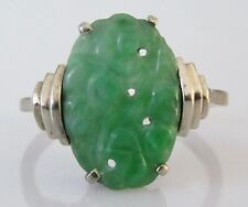 Gold jade ring for sale  LONDON