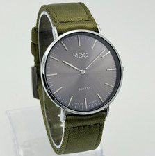 Usado, Relógio masculino INFANTRY MDC tom prata clássico mostrador cinza, pulseira de náilon verde, 40mm comprar usado  Enviando para Brazil
