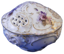 Antiguo Caja Con Tapa Floral De Porcelana Nymphenburg Art Nouveau Del Siglo XIX comprar usado  Enviando para Brazil