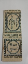 Lote 504 capas de fósforo Safety First Lion Match Bobtail, usado comprar usado  Enviando para Brazil
