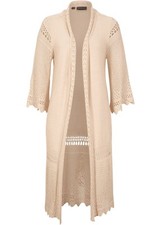 Ajour longstrickjacke beige gebraucht kaufen  Deutschland