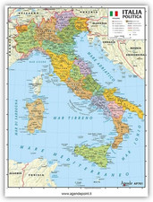 Cartina italia geografica usato  Roma