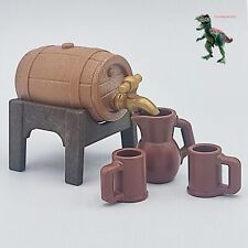 Barril de cerveja Playmobil-vinho-jarro-copos-cantina medieval-bar-castelo banquete comprar usado  Enviando para Brazil