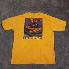 Camisa masculina vintage louca Kilauea XL ouro amarelo lava vulcão Havaí comprar usado  Enviando para Brazil