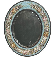 Espelho de parede floral micro mosaico italiano por volta de 1900, usado comprar usado  Enviando para Brazil