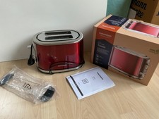 Toaster edelstahl rot gebraucht kaufen  Hamburg