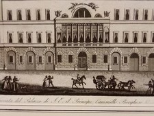 Vecchia incisione palazzo usato Vecchia incisione palazzo usato  Villa Santo Stefano