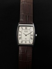 Usado, Relógio masculino vintage mostrador branco Seiko Slim Tonneau Tank quartzo - (FRETE GRÁTIS) comprar usado  Enviando para Brazil