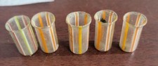 5 copos de vidro soprado vintage alemães miniatura 1"H comprar usado  Enviando para Brazil