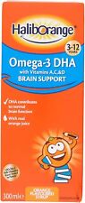 Haliborange Omega-3 DHA Syrop wspomagający mózg o smaku pomarańczowym - 300 ml, używany na sprzedaż  Wysyłka do Poland