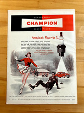 Usado, 1949 Print Ad Champion Spark Plugs with Philco Radio Phonograph Ad on Back comprar usado  Enviando para Brazil