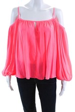 Blusa para mujer Love Sam manga abullonada plisada correa de espagueti rosa talla XS segunda mano  Embacar hacia Mexico