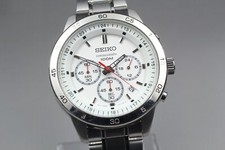 [N ESTADO PERFEITO] RELÓGIO MASCULINO SEIKO 4T53-00A0 CRONÓGRAFO QUARTOS MOSTRADOR BRANCO do JAPÃO comprar usado  Enviando para Brazil