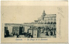 Cpa ostende plage d'occasion  Hérouville-Saint-Clair