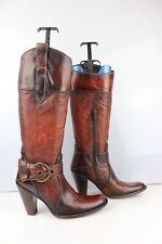 Bottes cuir marron d'occasion  Pleumartin