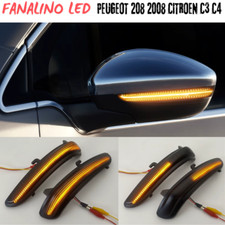 2 FANALINI RETROVISORE LED SEQUENZIALE DX SX PER PEUGEOT 208 2008 CITROEN C3 C4 comprar usado  Enviando para Brazil