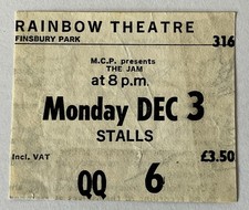 Jam autographed gig for sale  TUNBRIDGE WELLS