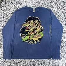 Camiseta Ed Hardy por Christian Audigier tatuagem Y2K azul tigre manga longa média comprar usado  Enviando para Brazil