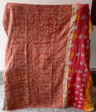 Edredón Kantha hecho a mano indio multitamaño algodón edredón decoración segunda mano  Embacar hacia Mexico