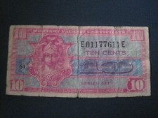 USA 10 cents 1954 Geldschein Militärgeld MPC, Military Payment Certificate S.521 comprar usado  Enviando para Brazil