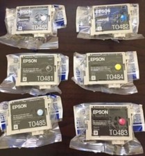 Usado, Conjunto de tinta genuína Epson 48 T048 T0481-T0486_R200 R220 R300 R320 R340 RX500/600/620 comprar usado  Enviando para Brazil