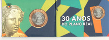 Moeda Brasil 1 Real 30 Anos Plano Real no cartão (047) comprar usado  Brasil 