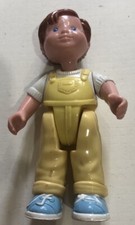 Fisher Price Loving Family Boy Brązowe włosy Żółte kombinezony na sprzedaż  Wysyłka do Poland