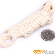 Contas de osso de lagarto de animais grandes esculpidas à mão 25x85mm para fazer joias 1 peça comprar usado  Enviando para Brazil
