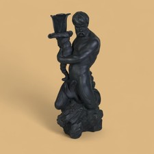 Castiçais Wedgwood Black Basalt Triton início dos anos 1800 comprar usado  Enviando para Brazil